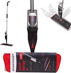 Super Mop Spray com Gatilho e Reservatório Varre Enxuga e Passa Pano Com Cabo Inox Articulado