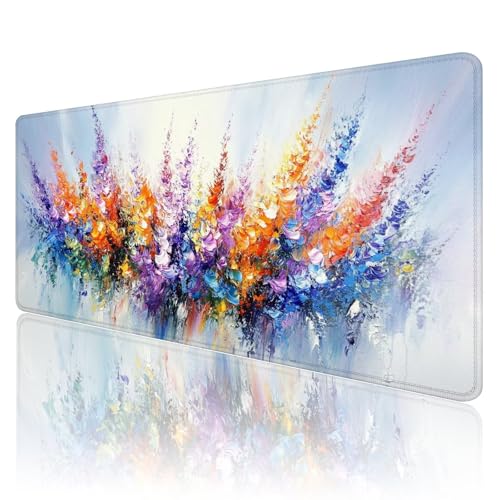 Tapis de souris fleurs grand format pour décorer et organiser un bureau d'ordinateur chic