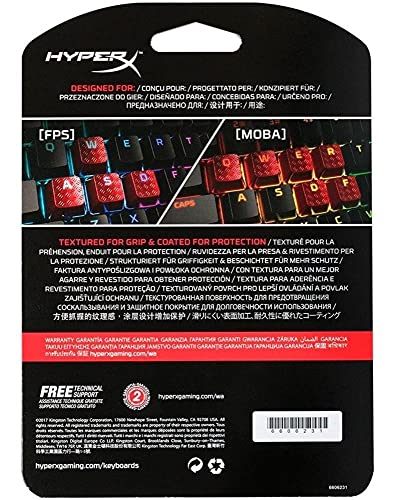 hyperx fps amp moba gaming keycaps upgrade kit red - hxs-kbkc1