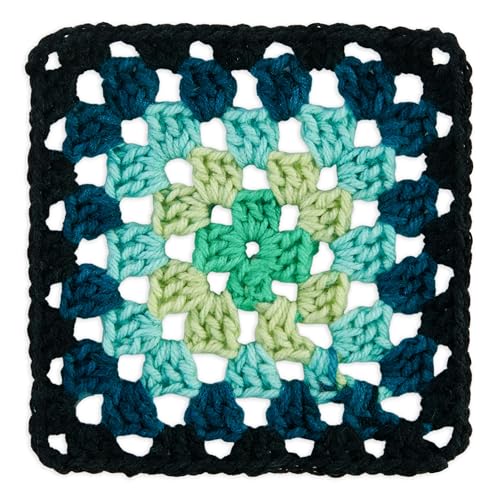 Image of Red Heart All in One Granny Square-Black - Cyber Leaf