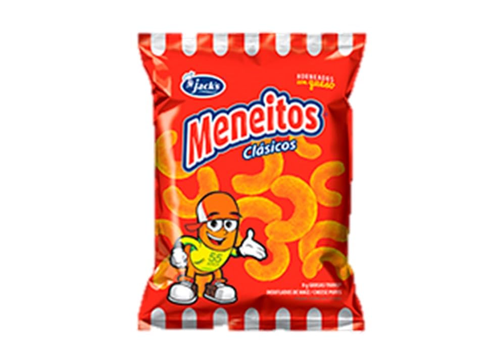 6 Pack Meneitos Family Size 115g Each - Cheese Flavored Corn Puffs - Costa Rica Snack