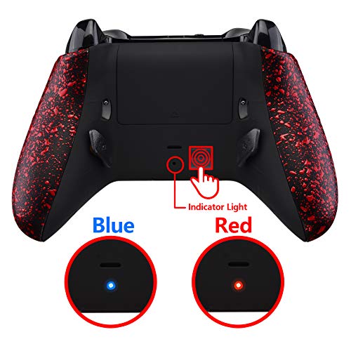 Image of eXtremeRate Textured Red Lofty Programable Remap & Trigger Stop Kit, Upgrade Boards & Redesigned Back Shell & Side Rails & Back Buttons & Trigger Lock for Xbox One S /X Controller Model 1708
