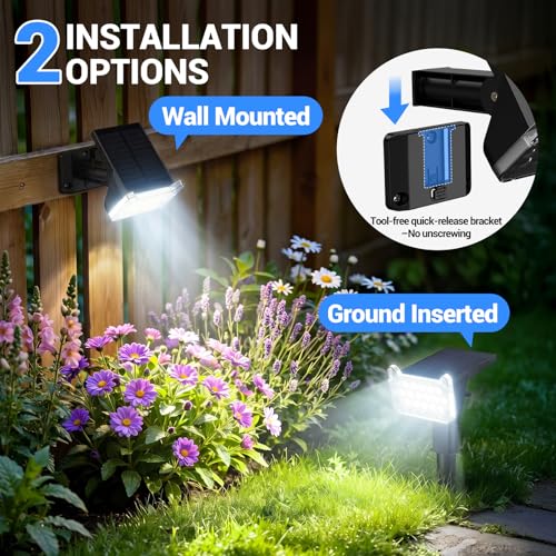 Solar Spot Lights Outdoor Waterproof, Super Bright Focused Beam Spotlights - image 7