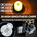 GZLDZN Amber Emergency Strobe Lights, 30-Led Flashing Safety Warning Beacon Light for Truck, Forklift, Car, Trailer, Tractor and Construction Vehicles (2)