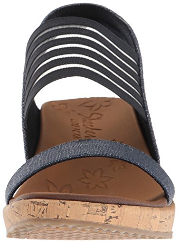 Skechers Skechers Cali Women's Beverlee Smitten Kitten Wedge Sandal, Navy Cork, 9 B(M) US