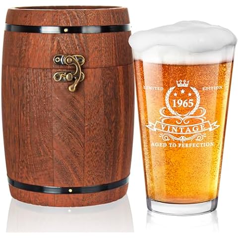 LIGHTEN LIFE 60th Birthday Beer Glass Gift Cover