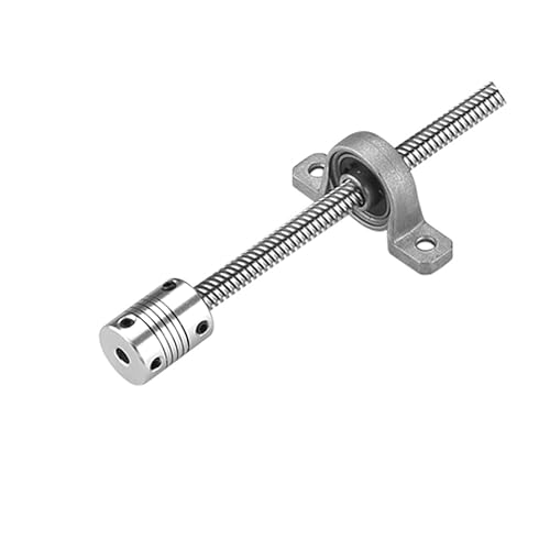 Miniatura 3 de XIAOSHI 1 juego de 3.937in para impresora 3D T8 trapezoidal tornillo de plomo tuerca de acoplamiento de eje de montaje de rodamiento