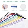 Carehabi Lot de 12 porte-documents A4 avec fermeture éclair - Étanche - En maille - Plastique - Pour documents, cosmétiques, accessoires de voyage #2
