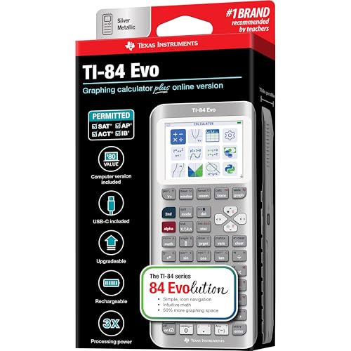TI-84 Evo Graphing Calculator Texas Instruments, Silver - image 5