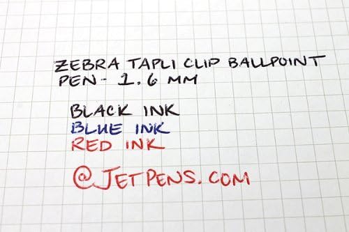 Miniatura 5 de Zebra Tapli Clip Bolígrafo - 0.063 in - Cuerpo Negro - Tinta Negra
