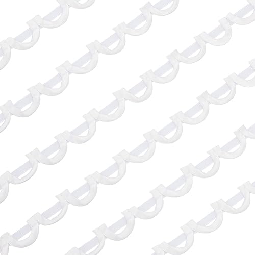 BENECREAT Lazos de corsé blanco de 1.1 yardas para cordones de corsé de 1-18 pulgadas, corsé de satén en la parte posterior, cremallera