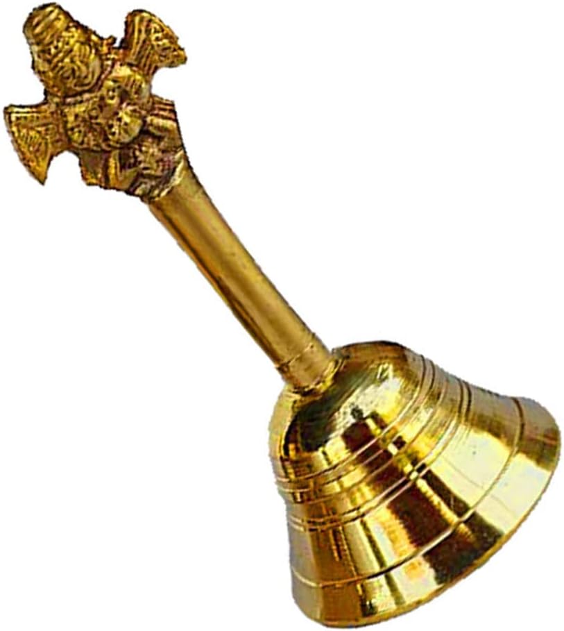 Garuda Sheshanag Brass Pooja Ghanti Pooja, Religious Item, Brass Bell Pooja Bell (Large)