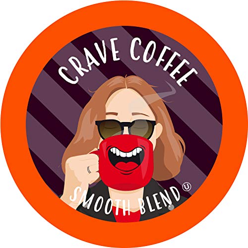 Image of Crave Beverages Smooth Blend - Colombian, Medium Roast Coffee Pods for Keurig K Cup Brewers, 100 Count