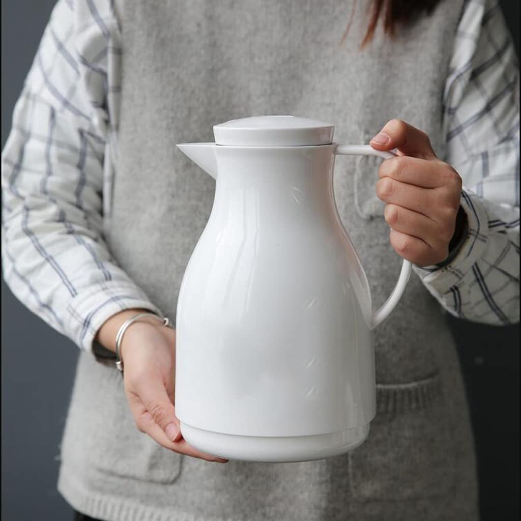 Jarra térmica para café Olla con Aislamiento al vacío de Doble Capa Avanzada/Apto para café, té, Leche Capacidad de 1000 ML para Mantener el Termo líquido Caliente o frío