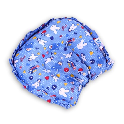 Image of Bibs & cribs Mustard Seed Pillow for New Born Baby Ideal for Round Head Shaping 100% Cotton Cover Baby Pillow Prevents Flat Head for 0 to 24 Months Babies (Blue)