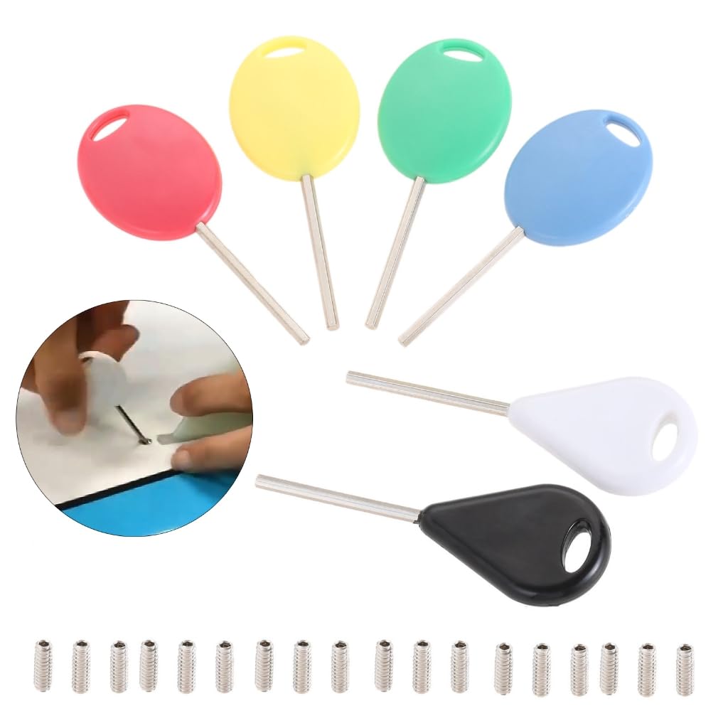 Greabuy Surfboard Fin Hexagon Key with Screws Surfing Board Fin Key Universals Surfboard Fin Key Water Sport Surfing Equipment