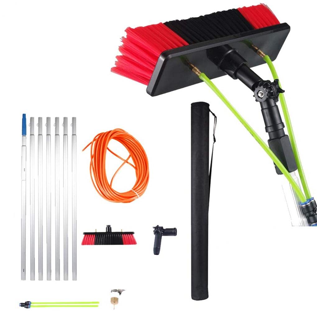 GTHTUHFD Window Cleaning Brush, Cleaning Pole, Window Cleaner Kit, Water/Hose Fed Pole, Cleaning Photovoltaic And Solar Panels, 6M,7m