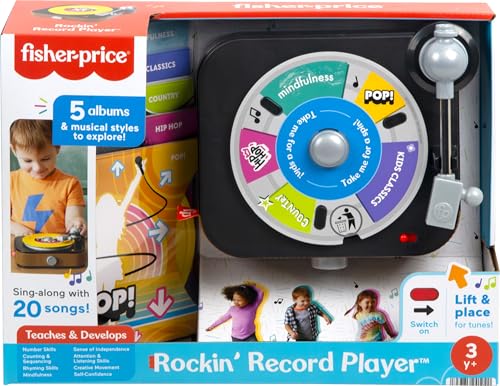Tocadiscos Musical Rockin' de Fisher-Price para Niños Mayores de 3 Años