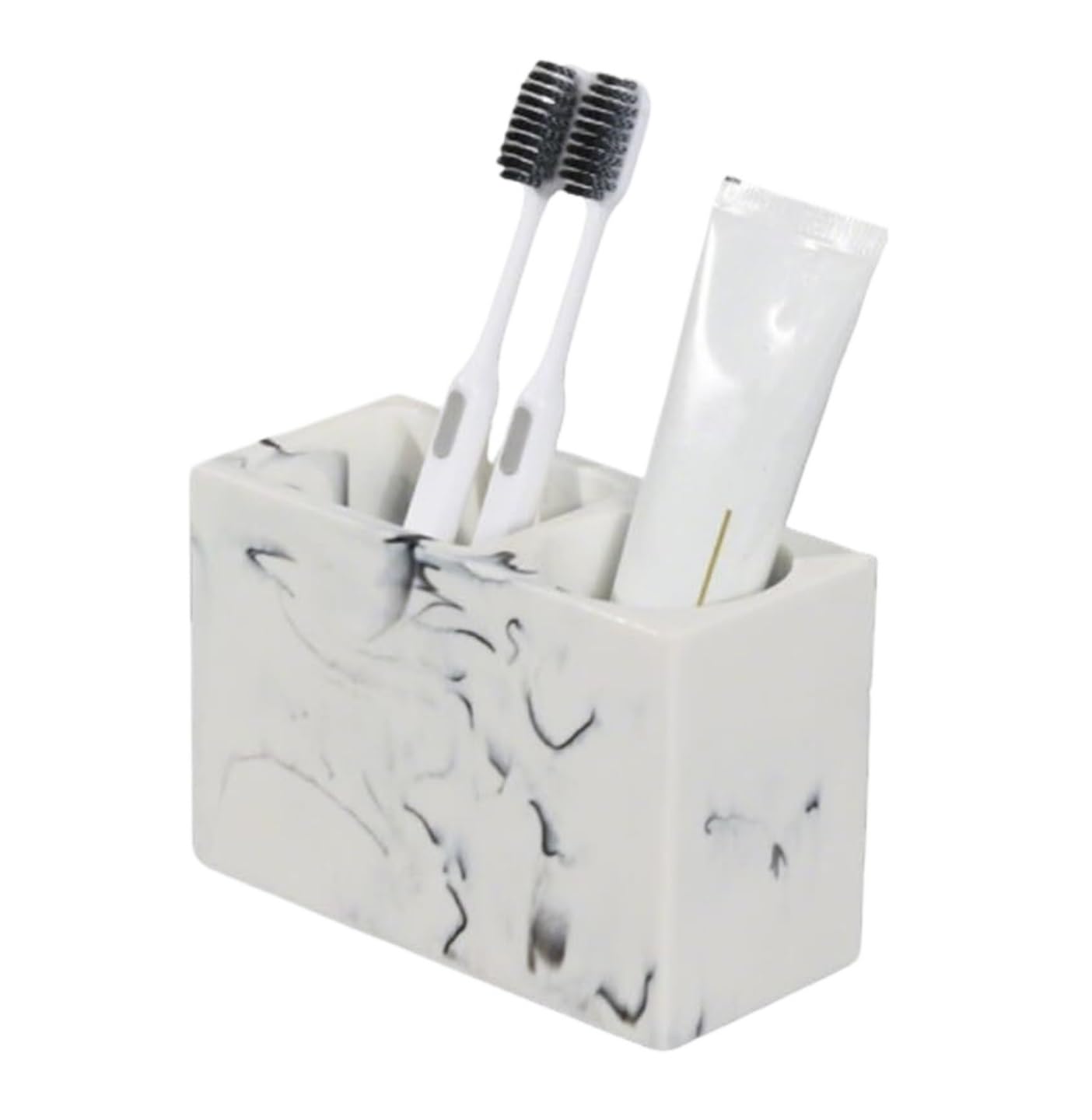 Porta Spazzolino Portaspazzolino for Organizer da Bagno, for Dentifricio, Appoggio Organizer Bagno(White)