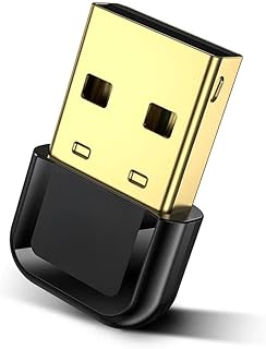 USB Bluetooth 5.3 Adapter, Dongle Receiver & Transmitter Plug & Play for Desktop PC, Laptop, Mouse, Keyboard, Printers, Headsets, Speakers, PS4 & Xbox Controllers, for Windows 11/10/8.1