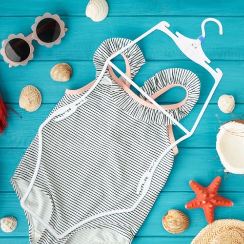 Image of UKCOCO Kids Swimsuit Hangers 3 Pcs Plastic Bikini Display Clips Lightweight Swimwear Organizer for Home Travel Pool Storage and Retail Use