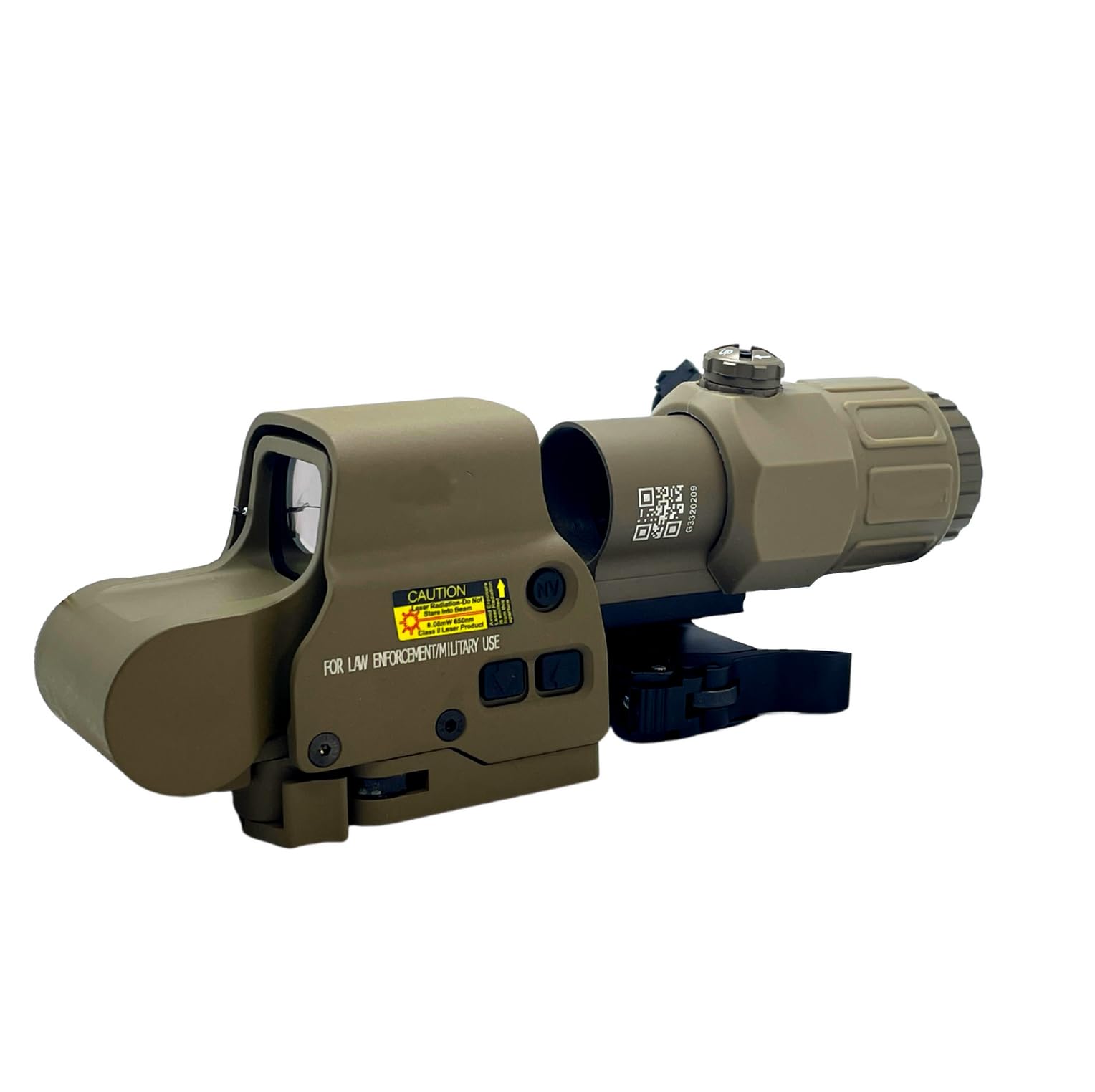 Viseur réflexe 558 vert à point rouge avec loupe G33 x3, vue hybride holographique optique