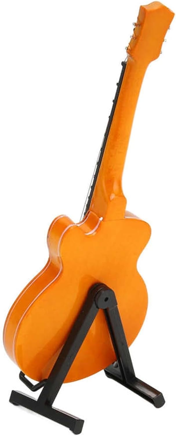 木製ミニチュアギターモデル スタンド付き ミニ楽器モデル ホームデコレーションオーナメント (Color : 03)