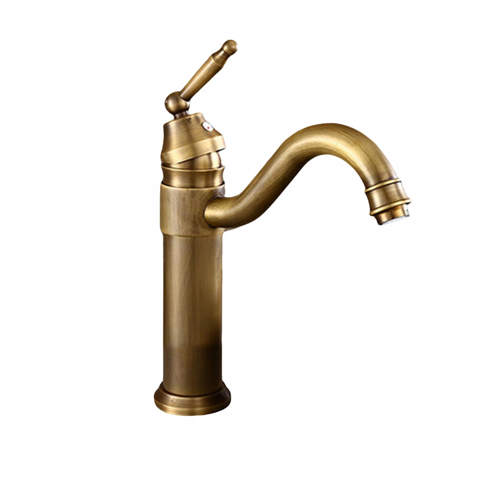 Grifo Exterior Jardin Vintage con Rotación De 360° Grifo para Patio Exterior Agua Fría Y Caliente Instalación De Encimera,32cm