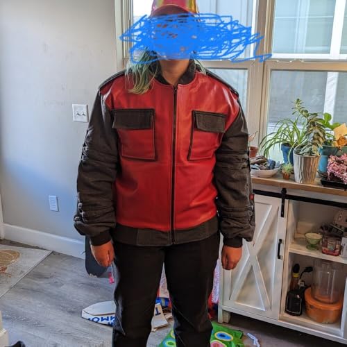 My Party Shirt Marty McFly Jr. Jacke mit verstellbaren Ärmeln, Rot/Ausflug, einfarbig (Getaway Solids), XL