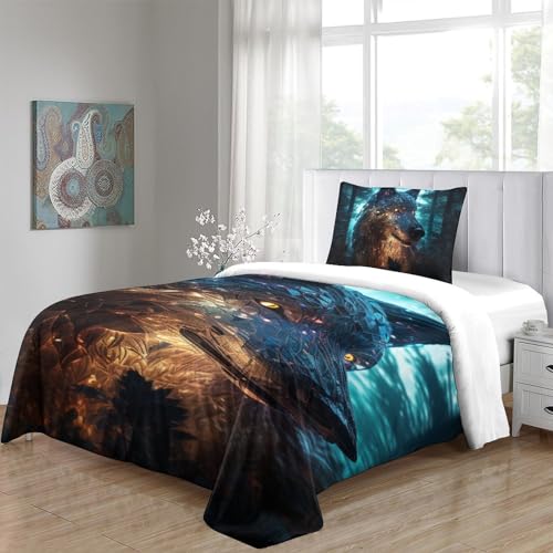 Parure de lit loup 3D transformez la chambre de votre ado avec ce set de couette