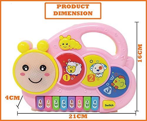 Image of Zest 4 Toyz Baby Musical Piano Toy with Lights & Sound | Kids Keyboard Toy with Animal Buttons & Flashing Lights | Early Learning Educational Toys for Kids Boys Girls Age 3+ (Multicolor)