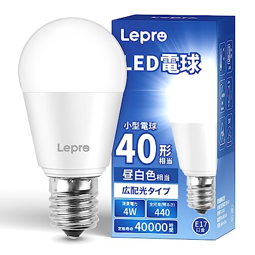 yE17zLepro LEDd E17 ~jNvgd 40W` 1 440lm F 5000K 񒲌^ ~jNvg LED`d Lz^Cv F PSEF؍ς Ή ȃGl Lb` 䏊 gC rO _C