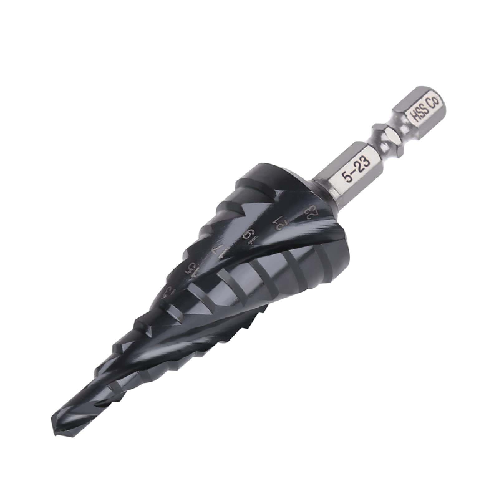 1pc Codolo esagonale HSS Co M35 Cobalto TiAIN Scanalatura a spirale 3 flauti Punte da trapano per fori di ferro in acciaio inox sega,1 pz 5-23mm