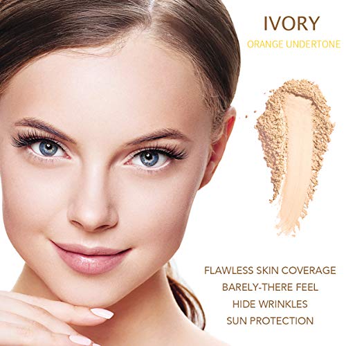 Bella Terra Mineral Powder Foundation | Long-Lasting All-Day Wear | Buildable Sheer to Full Coverage – Matte | Sensitive Skin Approved | Natural SPF 15 (Ivory) 9 grams - Thumbnail 4
