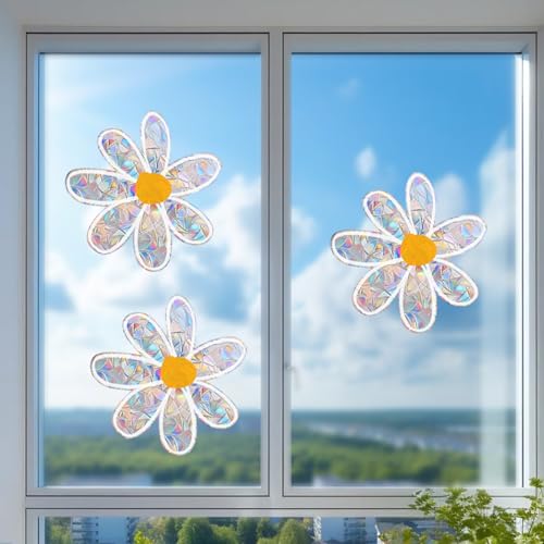 3pcs Fenster Aufkleber Dekoration Frühling,Chrysantheme...