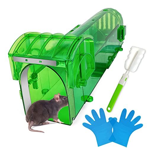 WEEFEESTAR Mausefalle Lebend Hochsensitive Mäusefalle - inkl. Reinigungsbürste & Handschue Rattenfalle Cover