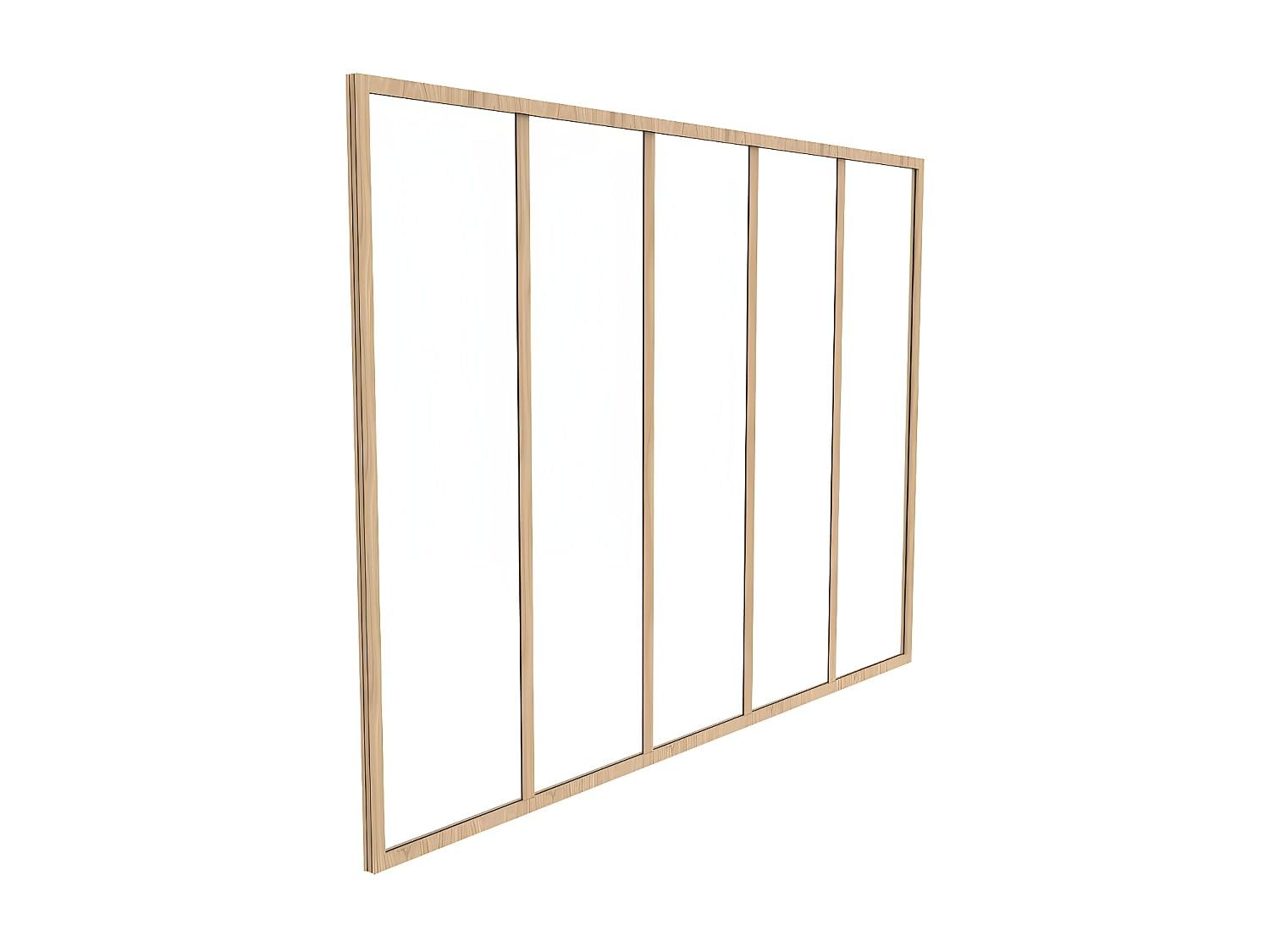 Vente-​unique - Verriére Atelier en Aluminium thermolaqué Naturel Clair 150 x 105 cm (L x H) – Bayview