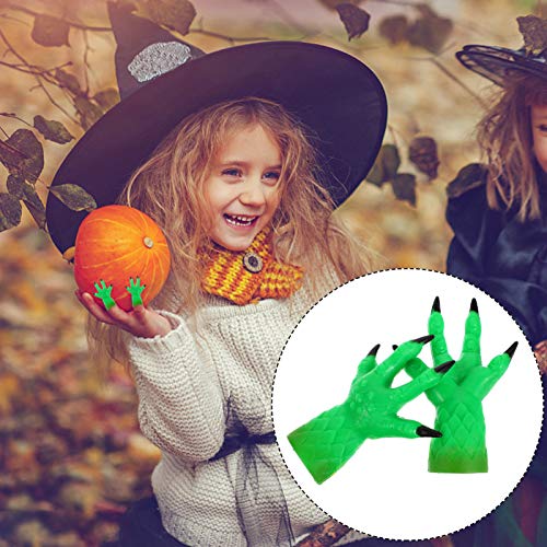 NUOBESTY 1 par de capas de dedo para dedo de demônio engraçadas capas de dedo mini fantoche de dedo