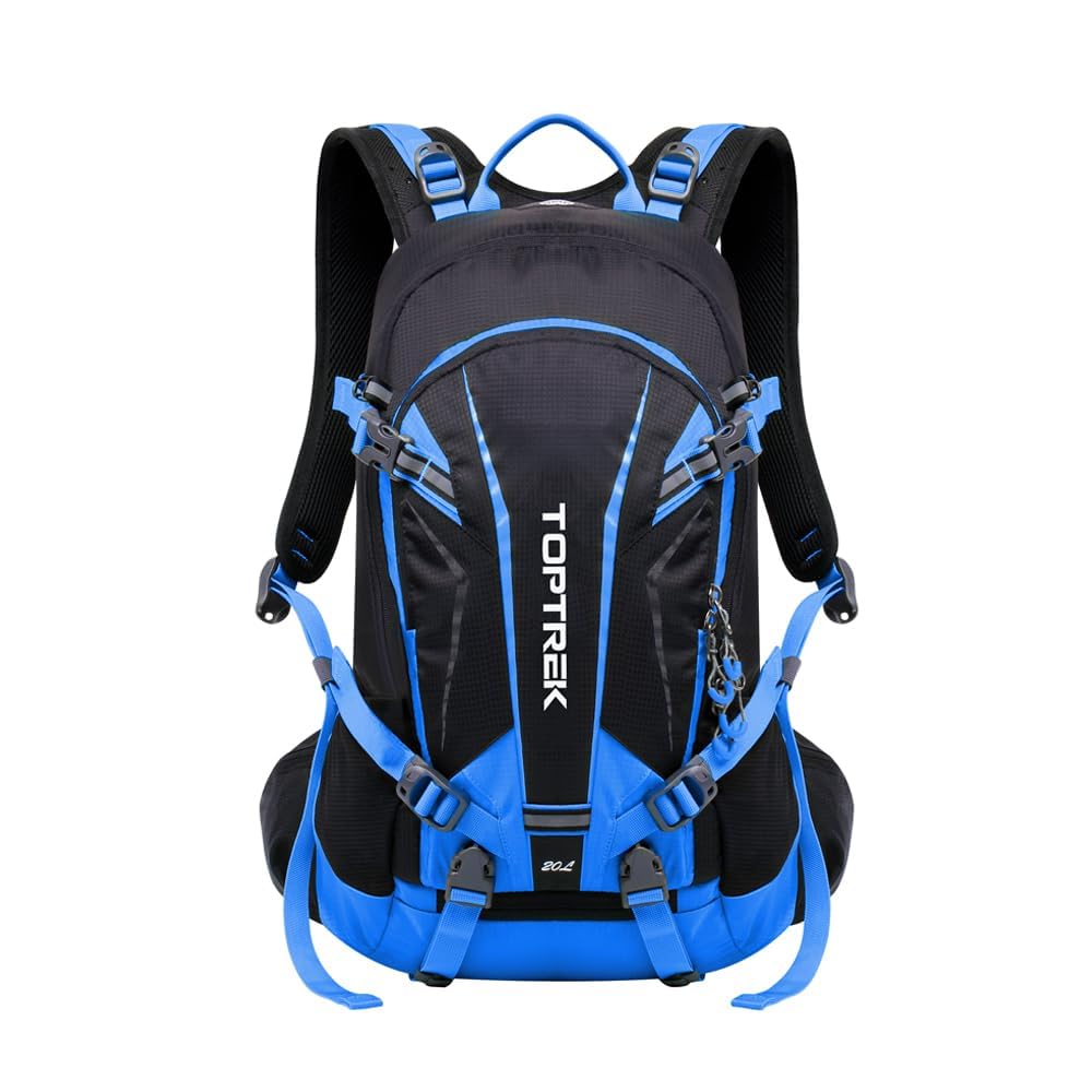 toptrek Fahrradrucksack Wasserdicht 20L,Ultraleicht Rucksack für Damen & Herren,Fahrrad Rucksack mit Regenschutz und Helmabdeckung,Rucksäcke Mountainike MTB