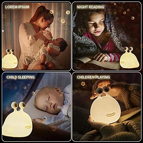 Home Night Light for Kids Mother USB Rechargeable Cute Animal Lamps,Touch Control&Timer Setting,Safe Silicone,ABS+PC Material BedsideLamp,Portable RechargeableTimeble LED Lamps for Breastfeeding,White
