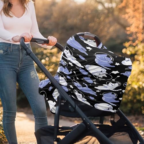 Image of Dinosaur Car Seat Canopy Breastfeeding Cover - Multi Use Baby Stroller and Carseat Cover, All Weather Breastfeeding Covers, Boys and Girls Shower Gifts