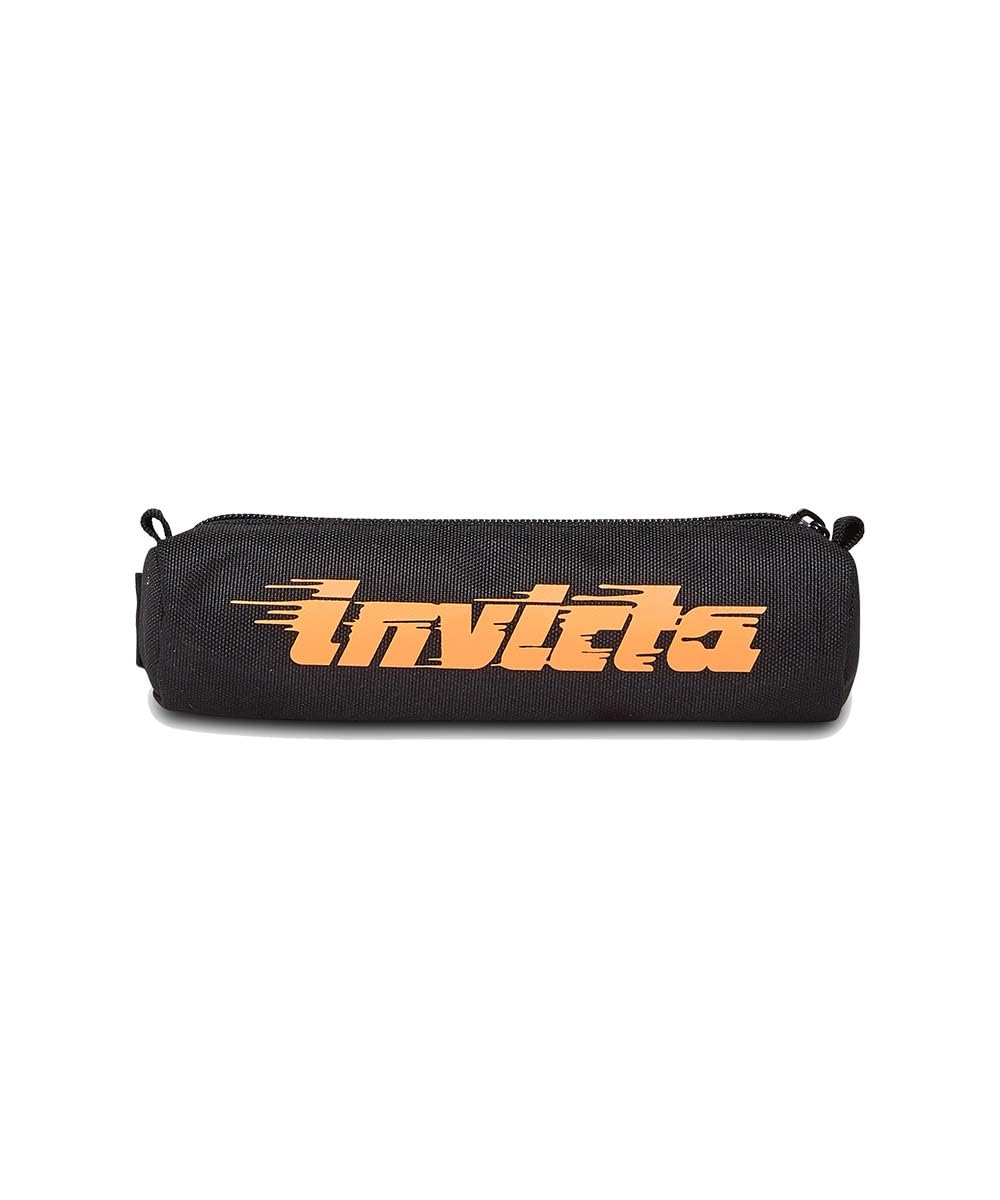 Invicta Pen Holder, Loop Pencil Bag, Black, Maxi Logo, School Pen Holder, Jet Black, DIMENSIONI: 20,5x4,5x4,5 cm, School