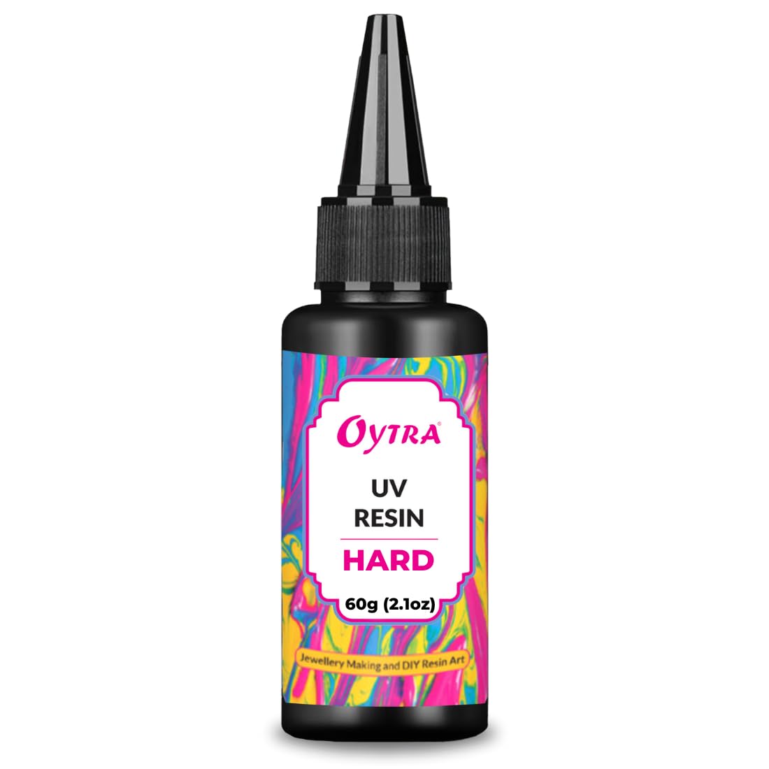 Oytra 60g UV Resin Hard Clear Glossy Finish for Artists and Professionals Polymer Clay Gloss DIY Jewelry Craft Decoration Casting Coating