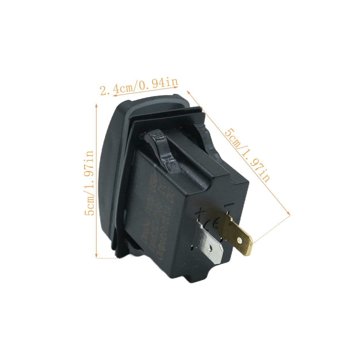 Batum Podwójna ładowarka samochodowa USB 3.1A 12V-24V, gniazdo panelowe z osłoną, niebieskie światło