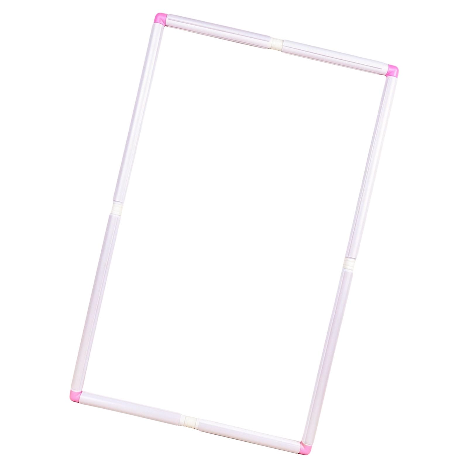 Portable Clip on Embroidery Hoop Frame PVC Stitching Frame for Decorative Embroidery Pattern Needlework Crafting PVC Craft Hoop