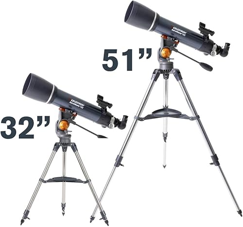 Miniatura 7 de Celestron - Telescopio refractor AstroMaster 102AZ, para principiantes - Óptica de vidrio totalmente recubierta - Trípode de altura ajustable -