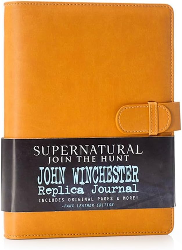 CON*QUEST Supernatural John Winchester's Journal, Official Replica From Supernatural, Biggerson's Turducken Ad, Mystery Spot Brochure and 5 News Articles