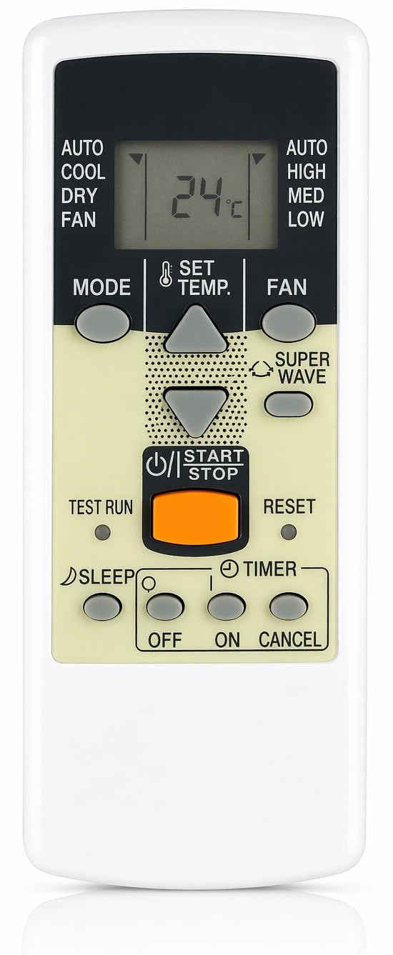 AC Remote Control Compatible with O General Split & Window AC AR-RCD2E, AR-RCK1E (2 Ton) with LCD Display, Timer, Sleep & Fan Speed Function RE 123-image-24