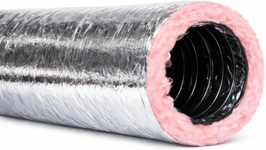 HVAC Insulated Flex Ductwork – 14" x 25 Ft R6 | Flexible Air Duct for Residential Heating & Cooling Systems | Aluminum Inner Core with Thermal Insulation | Easy Install Vent Hose