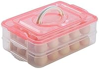 Vista 11 de Recipiente de almacenamiento de huevos para refrigerador, bandeja de huevos Deviled de 3 capas, organizador apilable de huevos para refrigerador